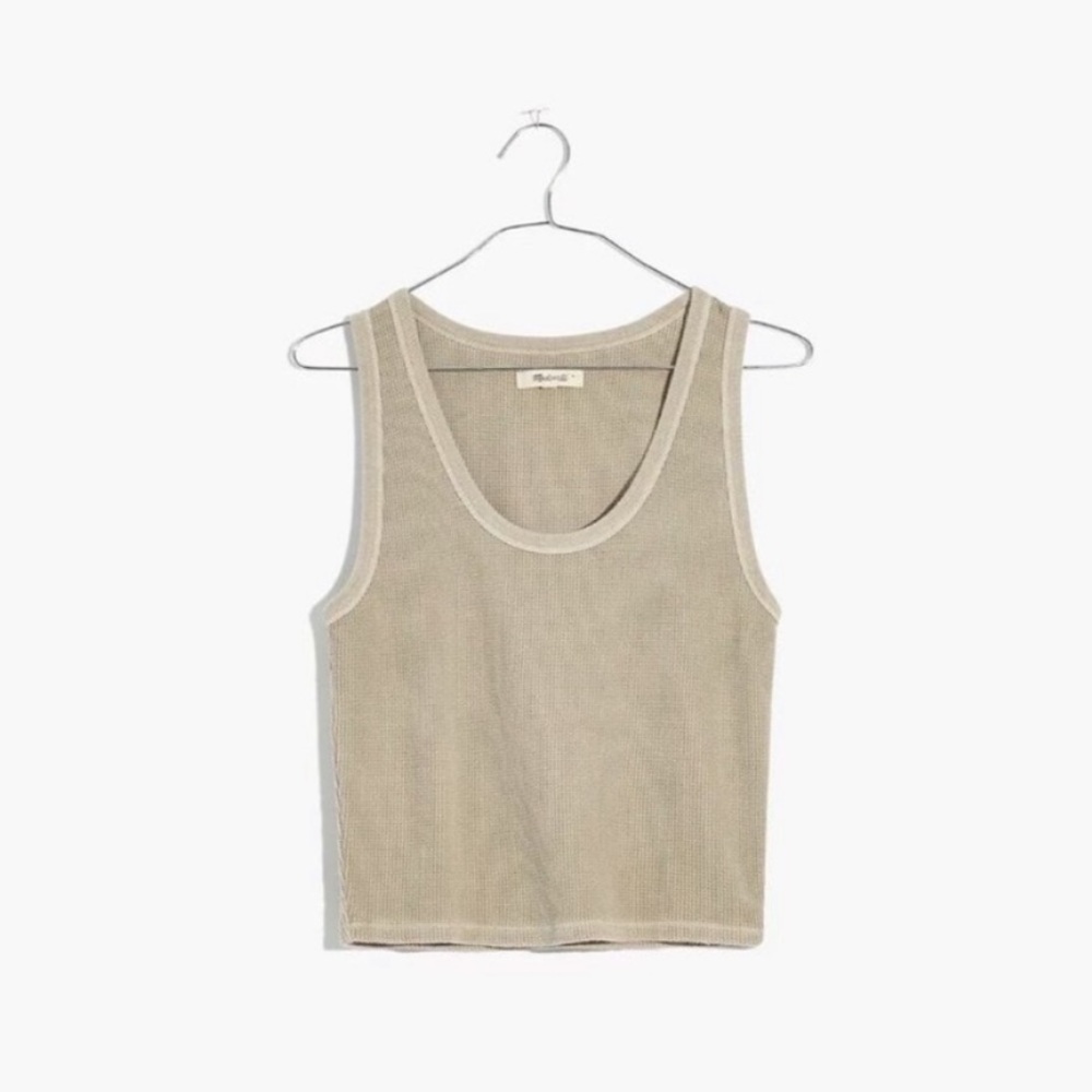 Madewell Waffle Knit Scoop Crop Tank